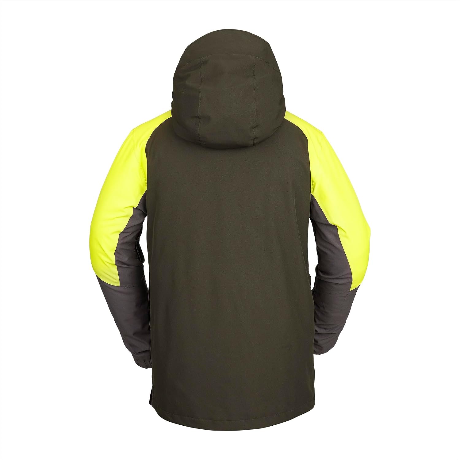 Volcom Men's Brighton Pullover Anarok Hooded Snowboard Jacket Dark Grey