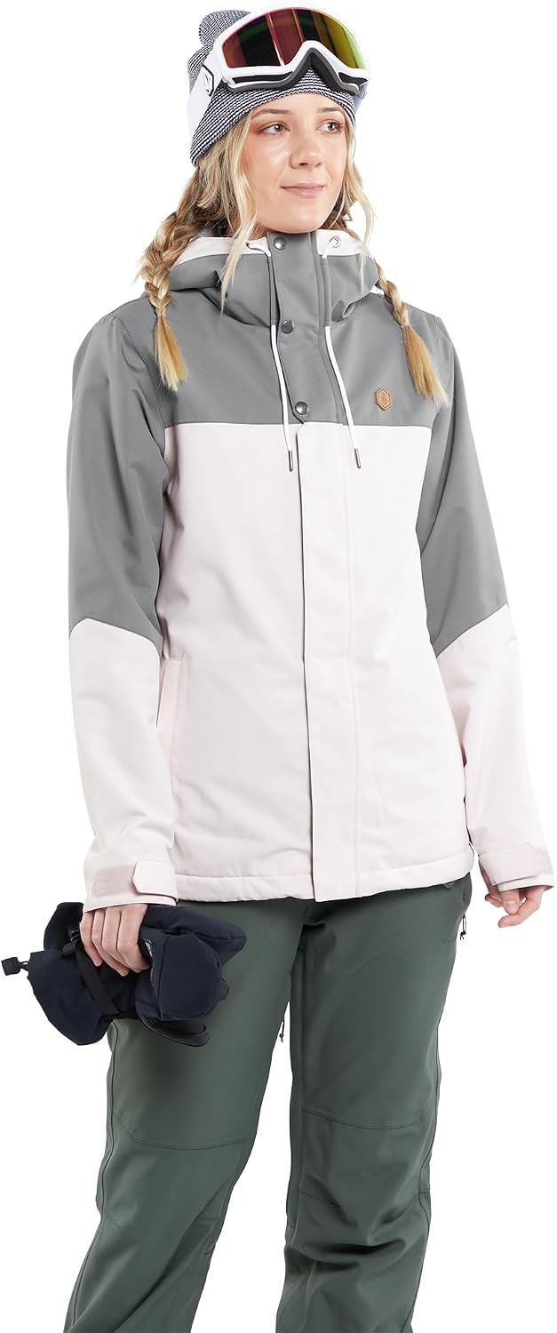 Volcom Women's Bolt Insulated Snowboard Ski Winter Hooded Jacket Calcite S4