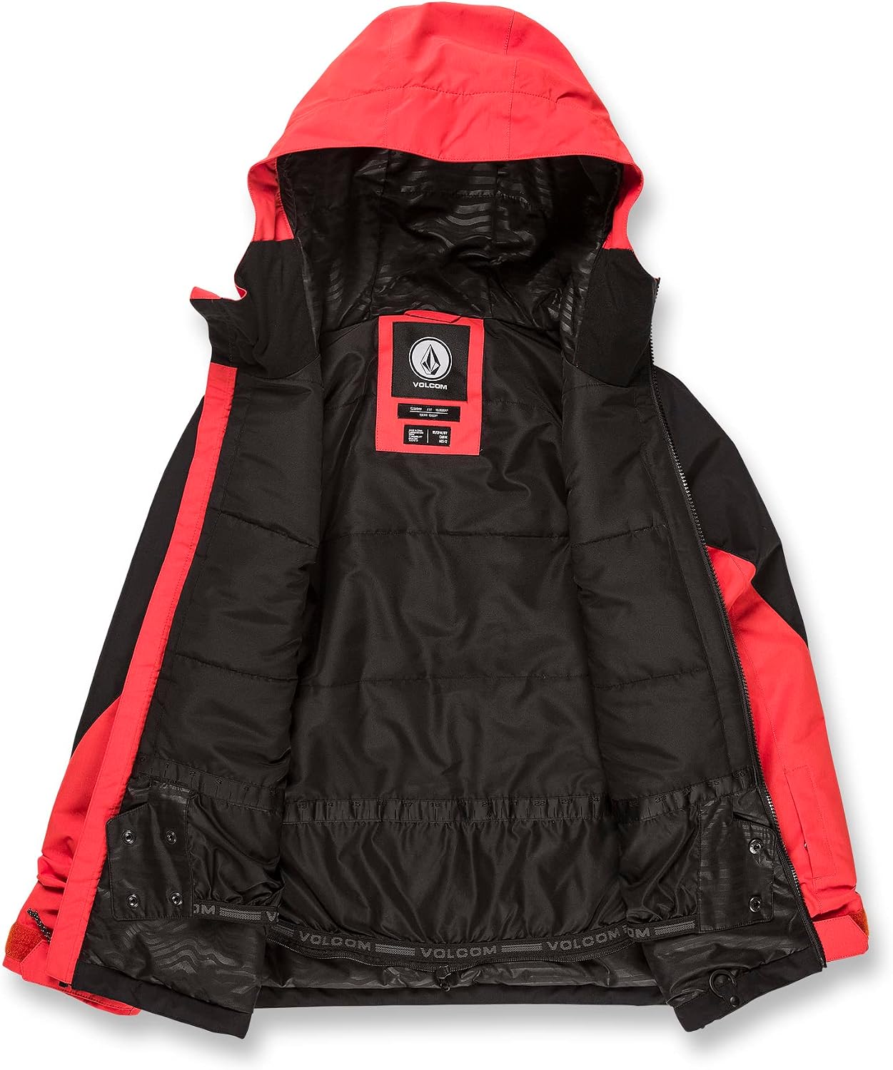Volcom Boys' Vernon Insulated Snowboard Winter Jacket Orange Shock S3
