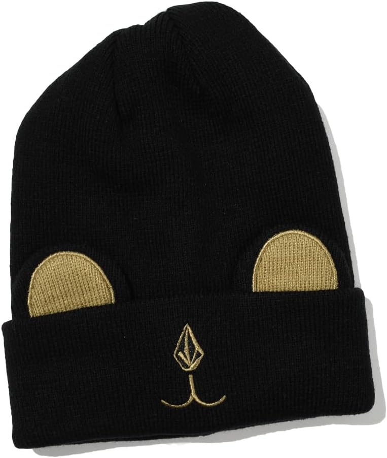 Volcom Girls' Snow Creature Rollover Beanie Black S4