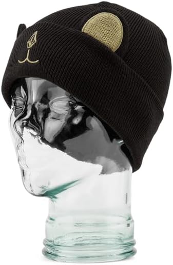 Volcom Girls' Snow Creature Rollover Beanie Black S4