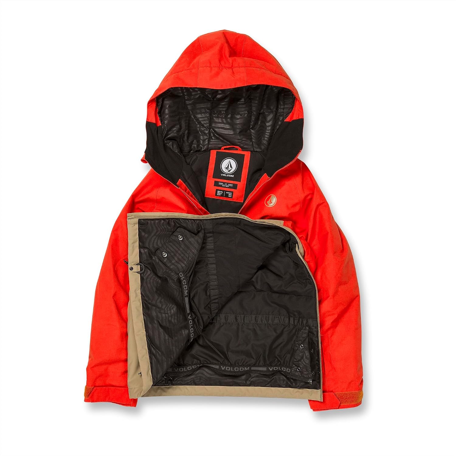 Volcom Boys' Sluff Insulated Snowboard Winter Jacket Orange Shock S4