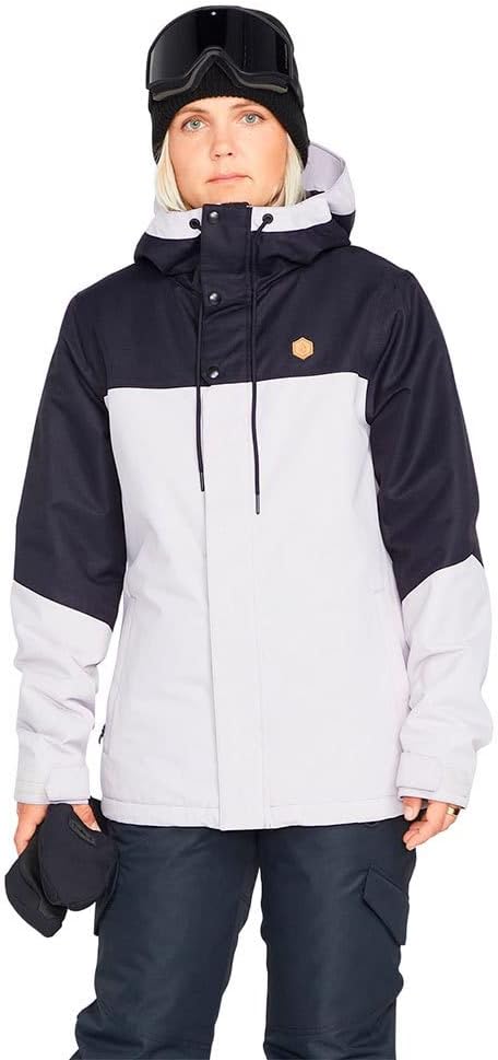 Volcom Women's Bolt Insulated Snowboard Ski Winter Hooded Jacket Amethyst Smoke S3