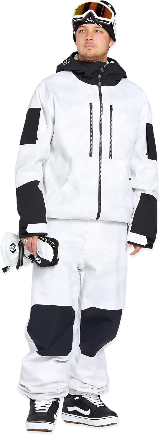 Volcom Men's Wfo Insulated Snowboard Ski Baggy Fit Winter Jacket White Camo S5