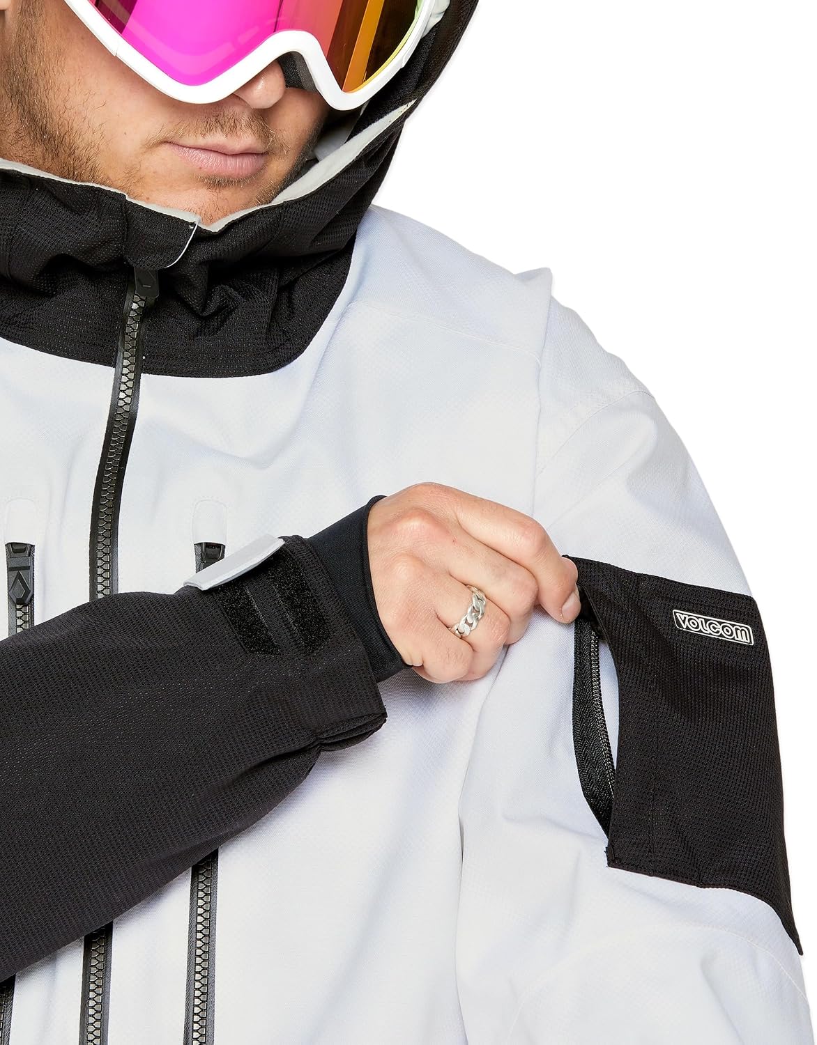 Volcom Men's Wfo Insulated Snowboard Ski Baggy Fit Winter Jacket White Camo S5