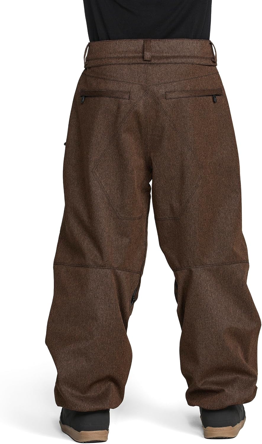 Volcom Men's Shell Snow Billow Pant – 10k Waterproof, Baggy Fit, Breathable 2-layer Brown Denim