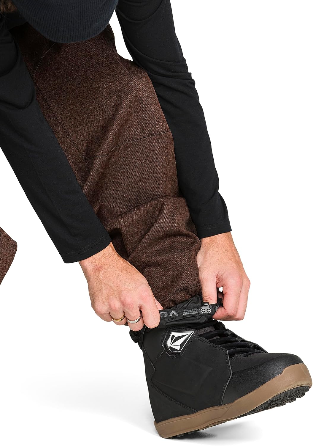 Volcom Men's Shell Snow Billow Pant – 10k Waterproof, Baggy Fit, Breathable 2-layer Brown Denim