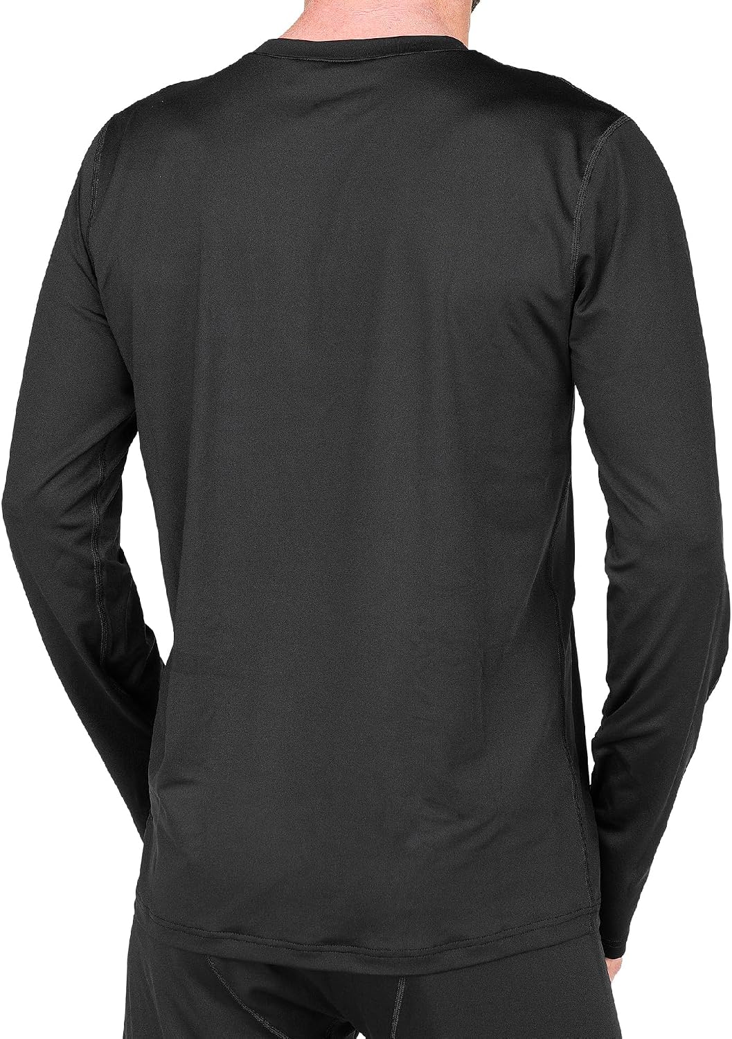 Volcom Men's V-Science Midweight Long Sleeve Thermal Base Layer Shirt – Quick Dry Thumbholes Black