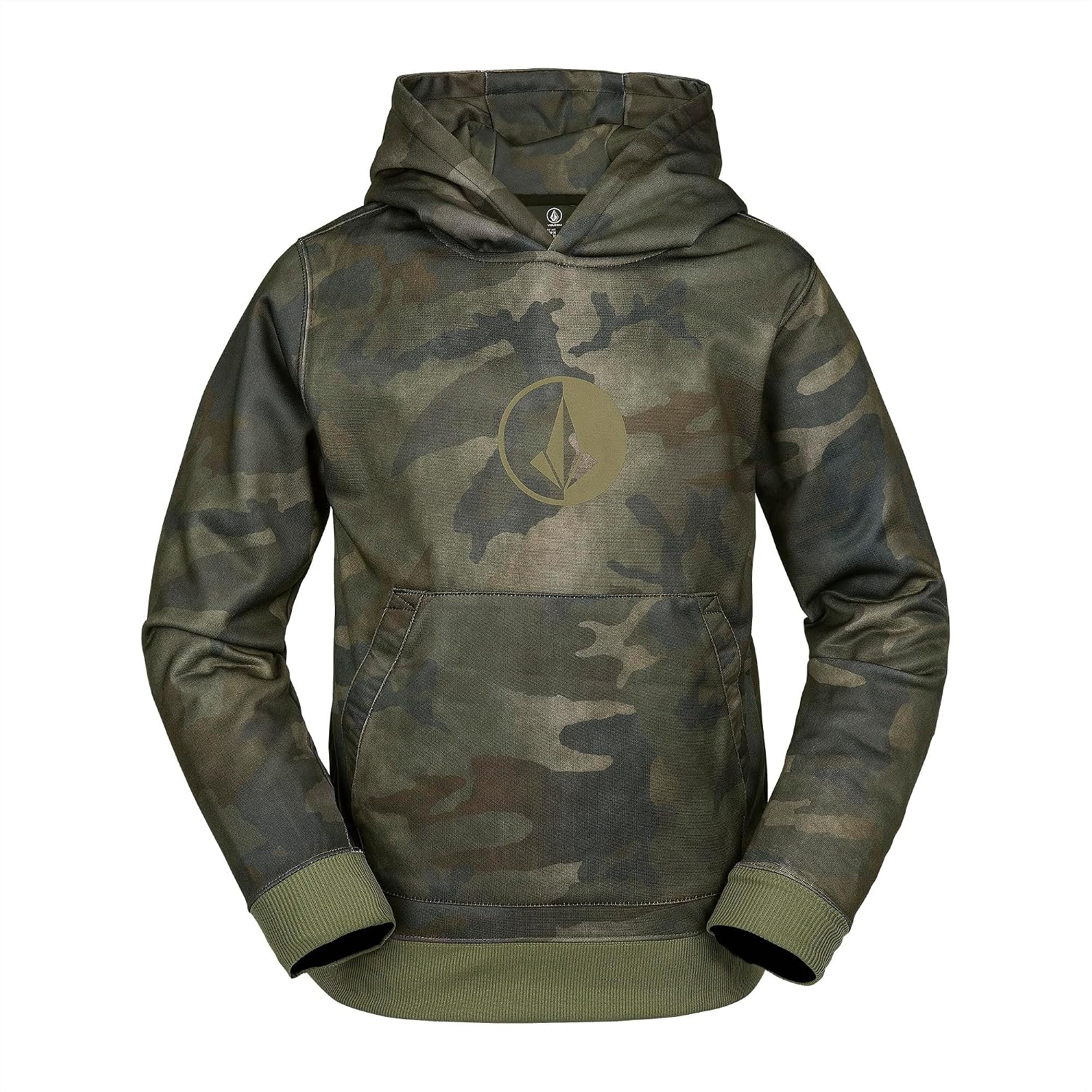 Volcom Boys' Youth Hooded Riding Fleece Sweatshirt Cloudwash Camo S4