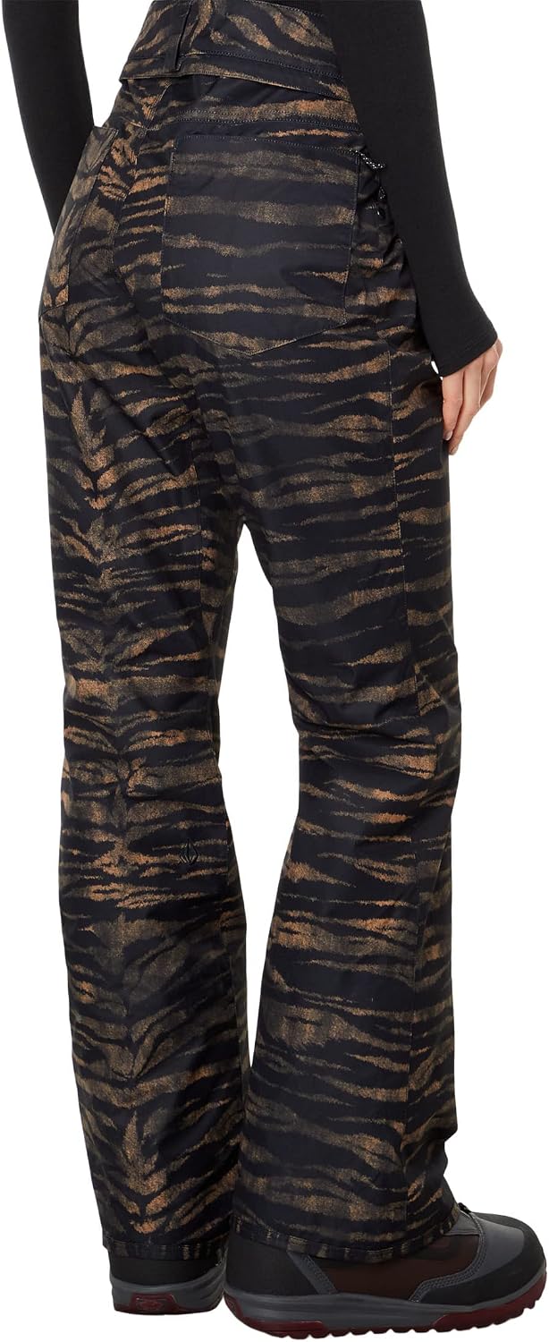 Volcom Women's Hallen Modern Fit Snowbaord Pant Tiger Print S3
