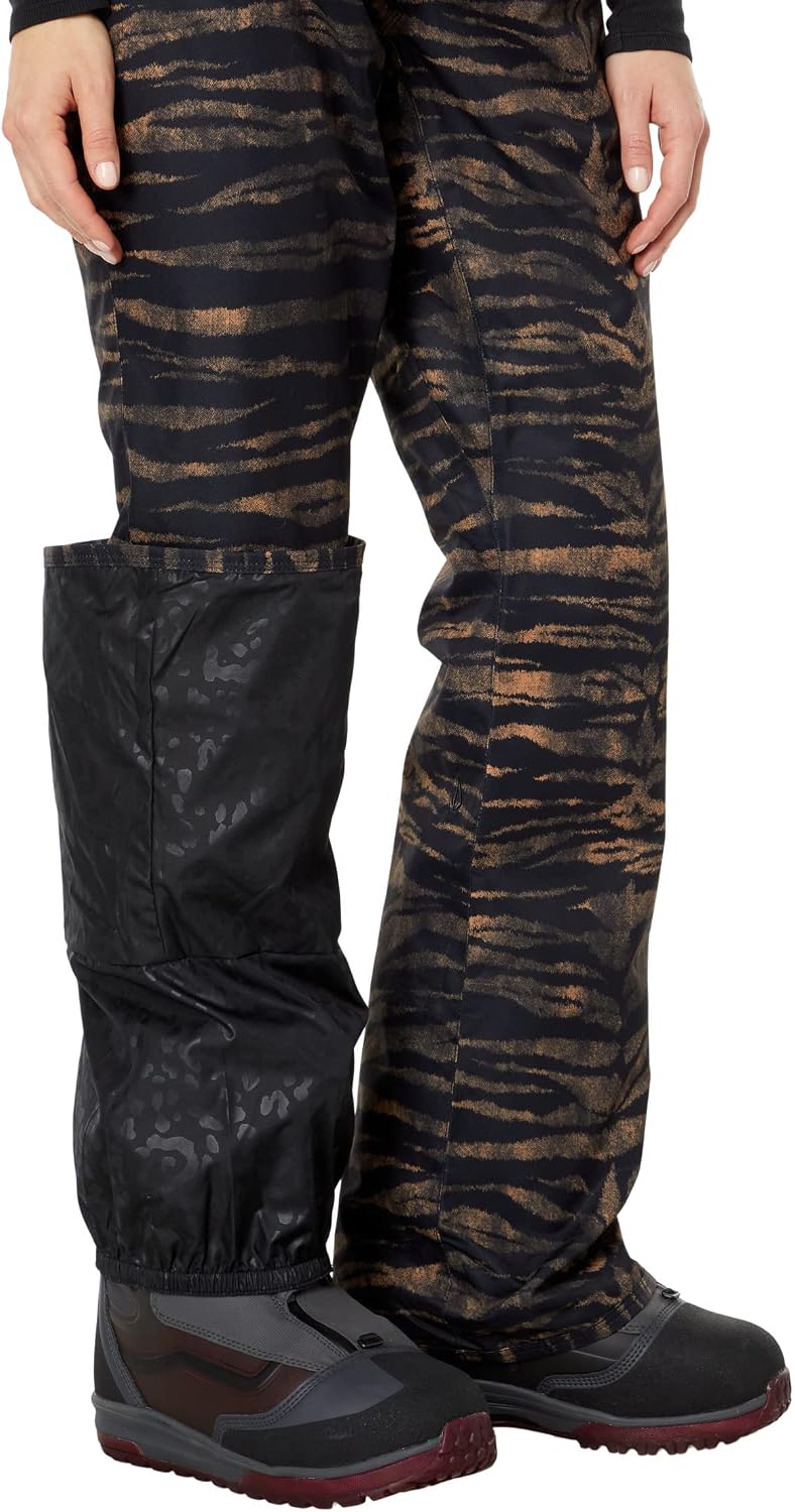 Volcom Women's Hallen Modern Fit Snowbaord Pant Tiger Print S3