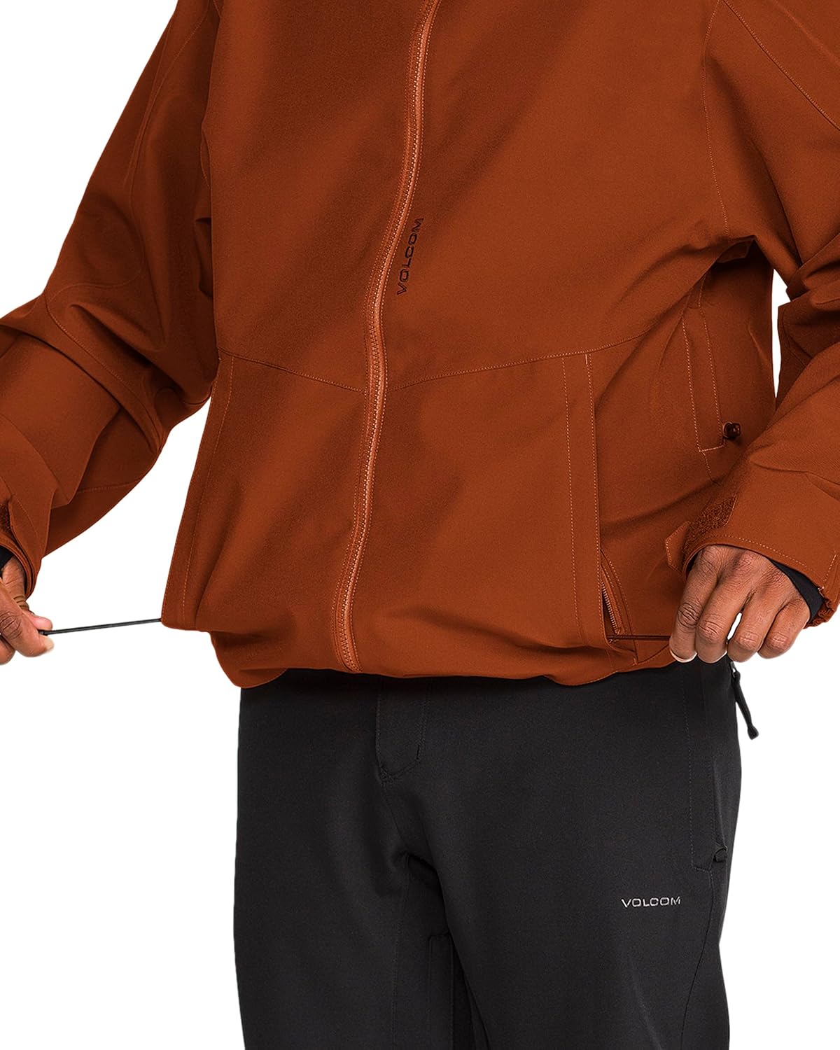 Volcom Men's Brighton Hooded Snowboard Ski Winter Jacket Burnt Orange