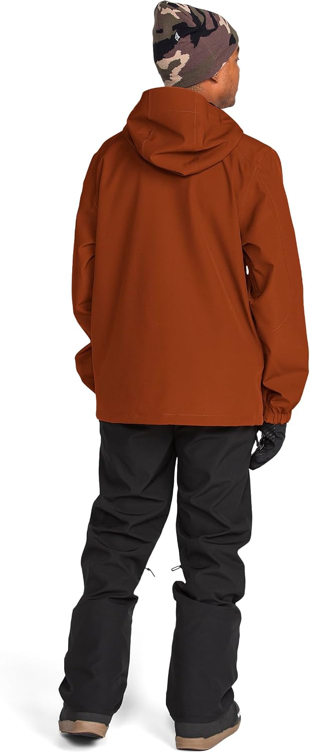 Volcom Men's Brighton Hooded Snowboard Ski Winter Jacket Burnt Orange