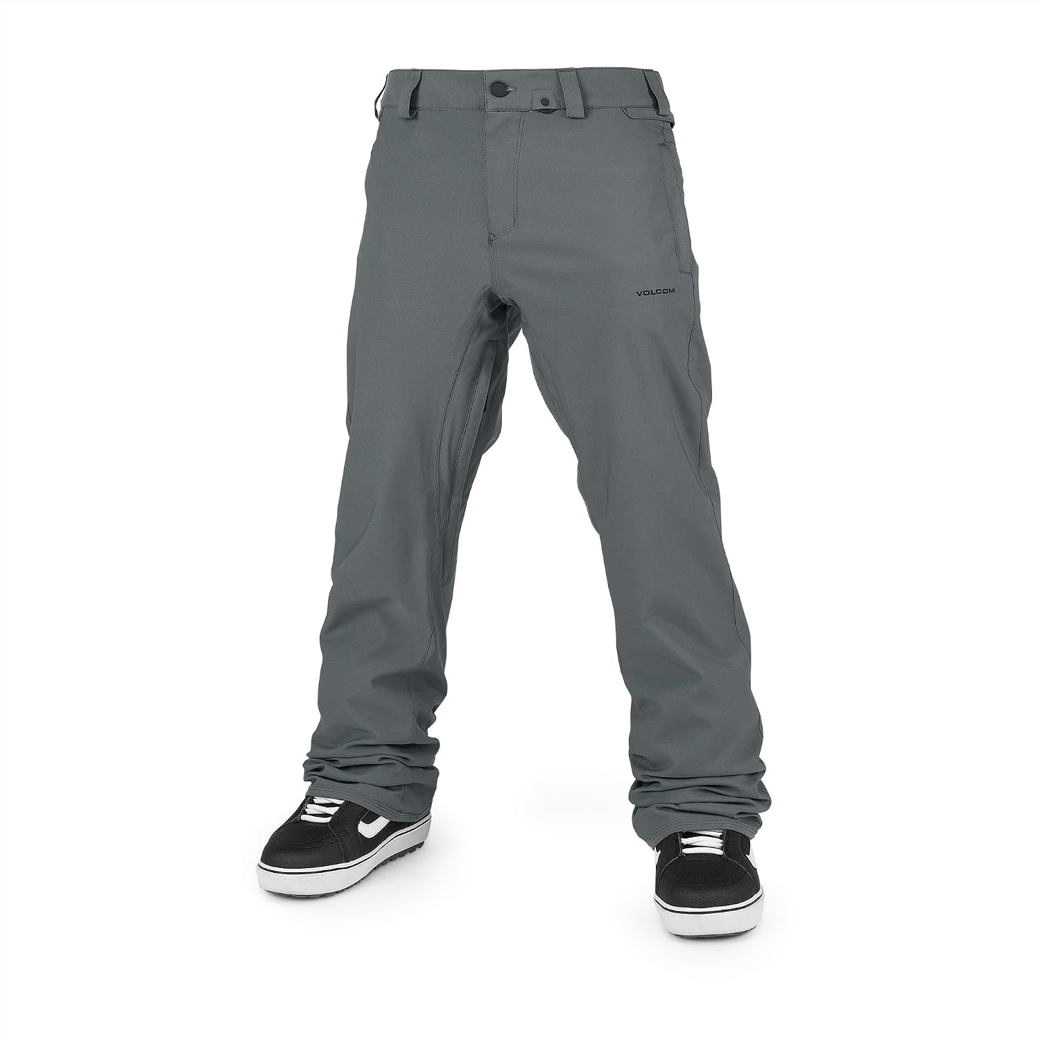 Volcom Men's Frickin Relaxed Fit Chino Snowboard Pant Dark Grey Black