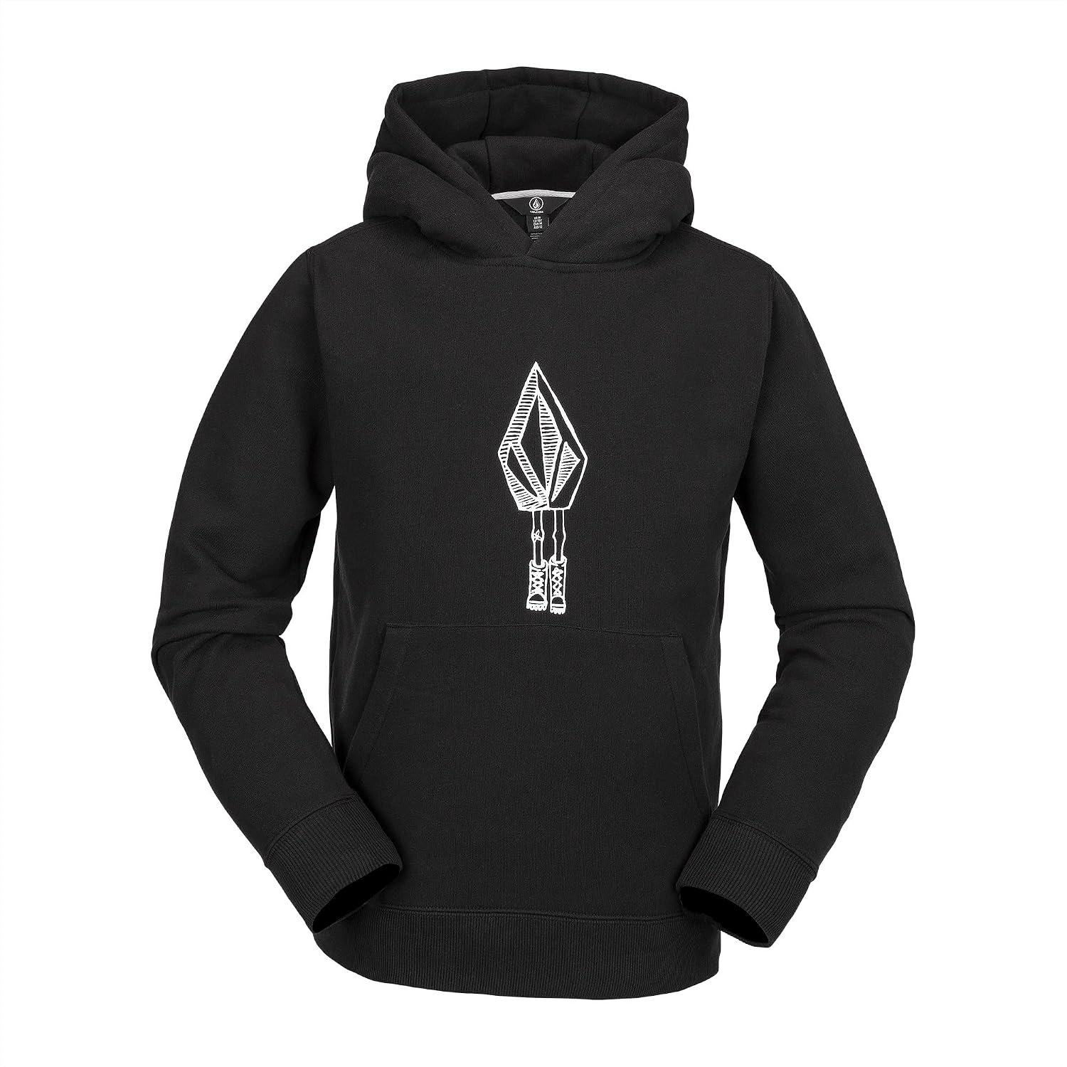 Volcom Boys' Hotlapper Pullover Hooded Riding Fleece Black S4