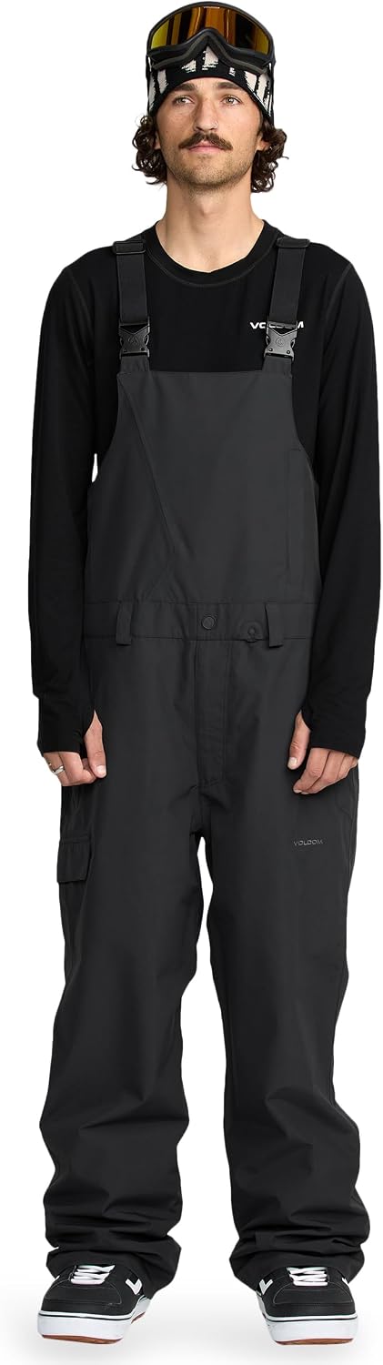 Volcom Men's V.co Sparta Bib Overall Snowboard Pant Onyx