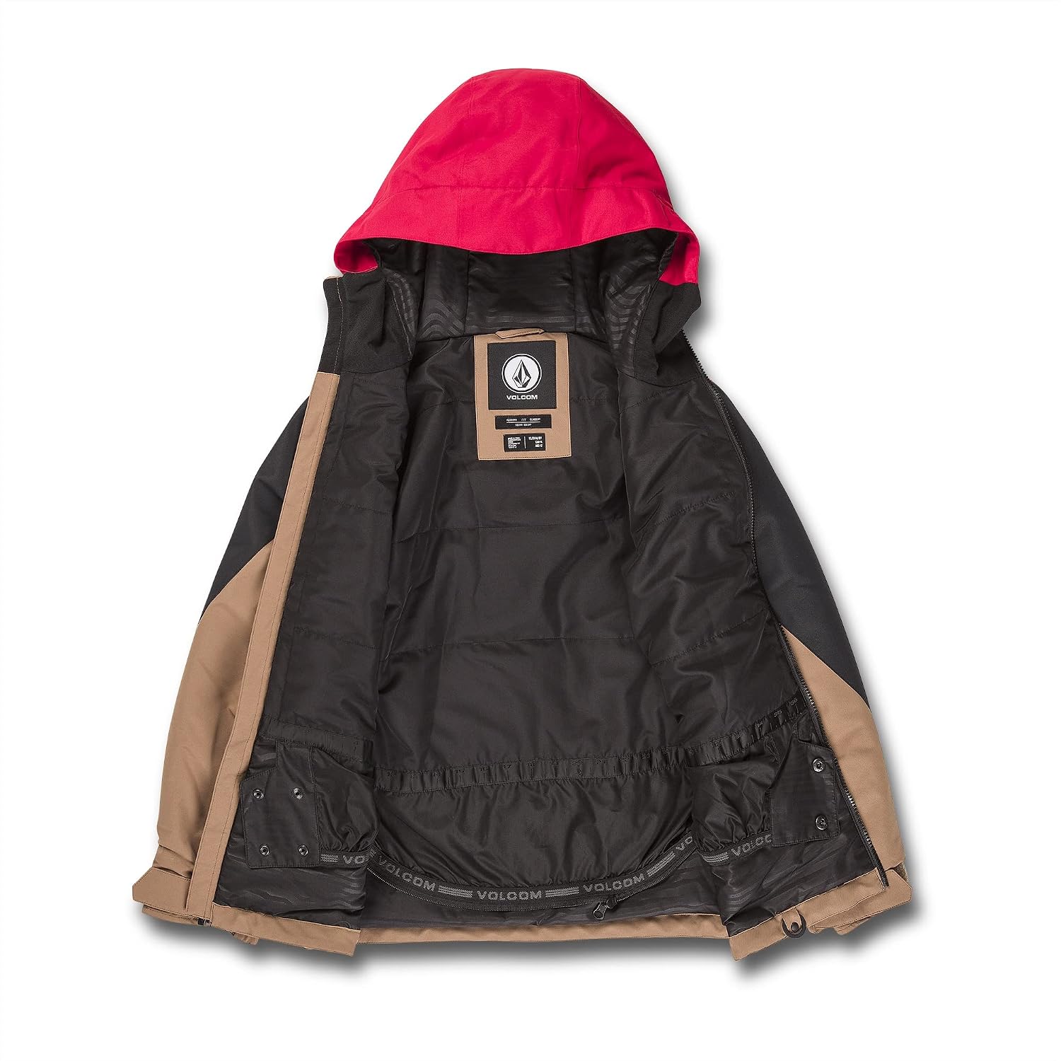Volcom Boys' Vernon Insulated Snowboard Winter Jacket Red