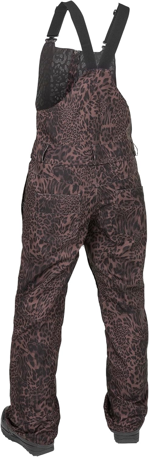 Volcom Women's Swift Bib Overall Snowpant Leopard S5