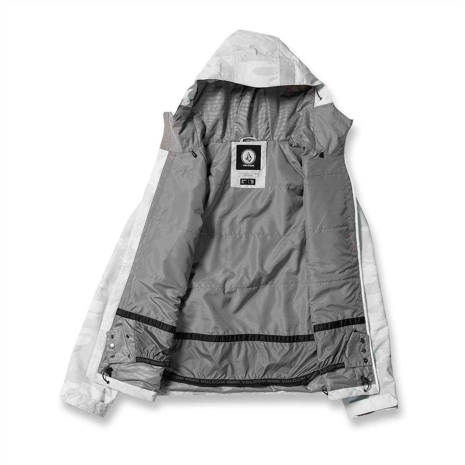 Volcom Men's 2836 Insulated Snowboard Jacket White Camo