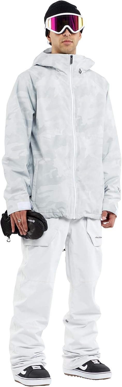Volcom Men's 2836 Insulated Snowboard Jacket White Camo