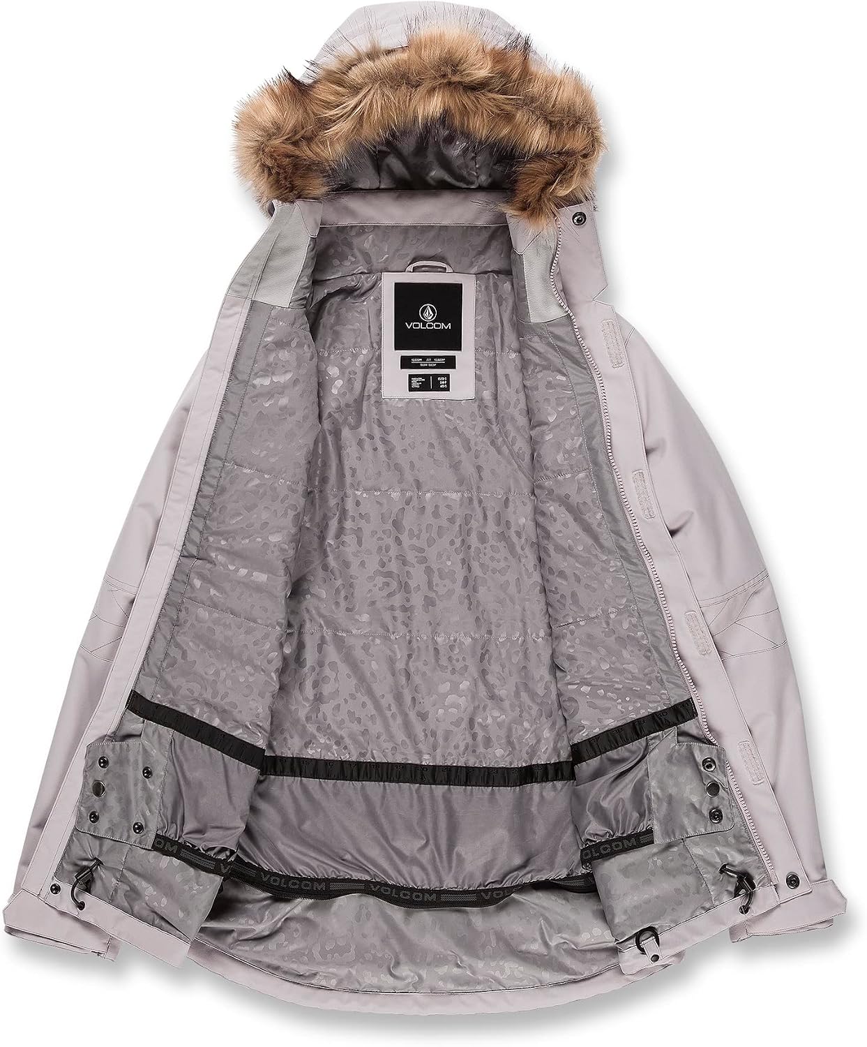 Volcom Women's Fawn Insulated Snowboard Ski Winter Hooded Jacket Amethyst Smoke S3