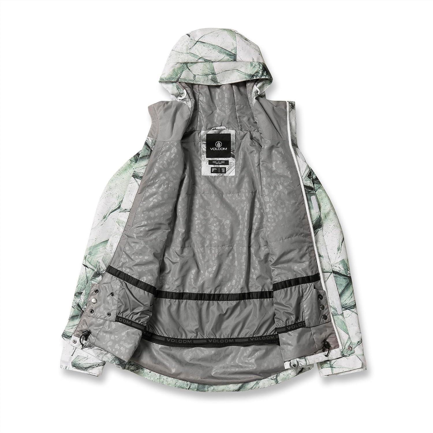 Volcom Women's Bolt Insulated Snowboard Ski Winter Hooded Jacket White Ice S4