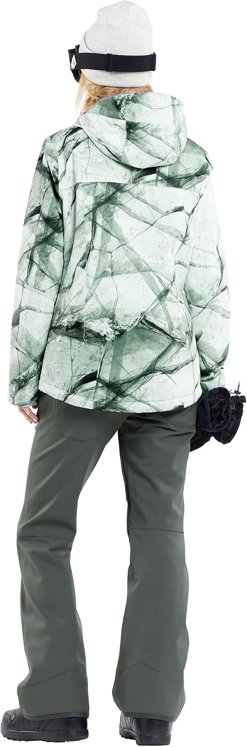 Volcom Women's Bolt Insulated Snowboard Ski Winter Hooded Jacket White Ice S4