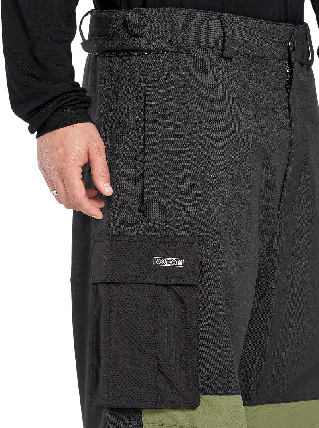 Volcom Men's Nwrk Baggy Snowboard Pant – 10k Waterproof Breathable 2-layer Black Black