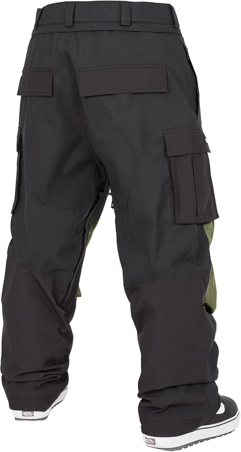 Volcom Men's Nwrk Baggy Snowboard Pant – 10k Waterproof Breathable 2-layer Black Black