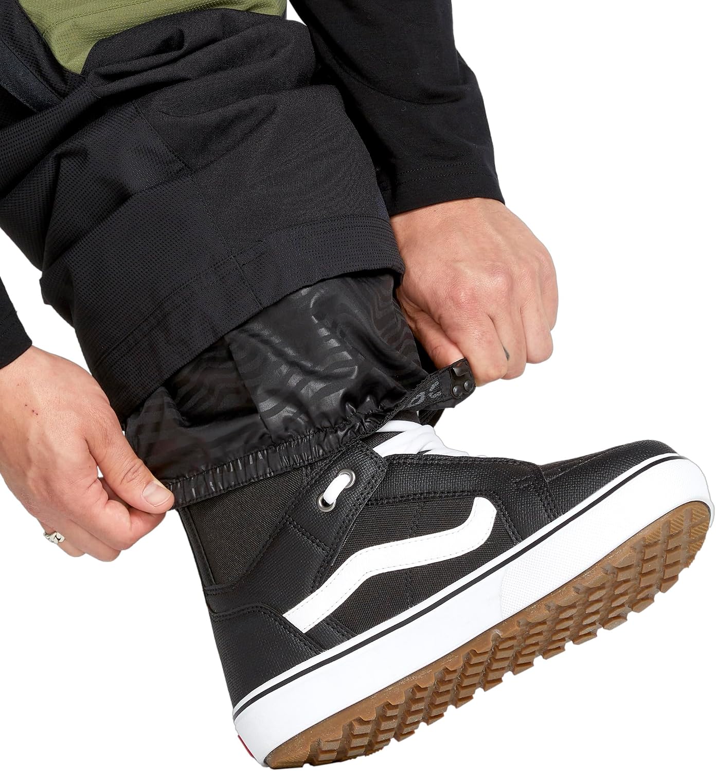 Volcom Men's Nwrk Baggy Snowboard Pant – 10k Waterproof Breathable 2-layer Black Black