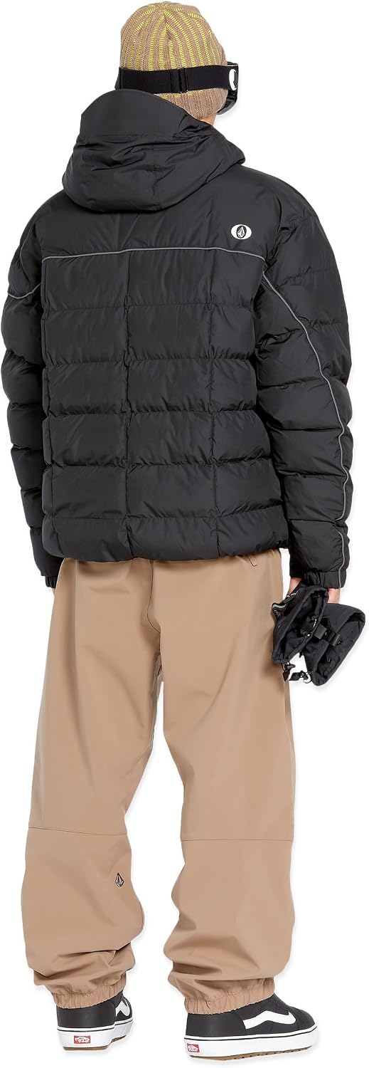 Volcom Men's Sew Down Ecodown Filled Puffy Snowboard Winter Ski Jacket Black S5