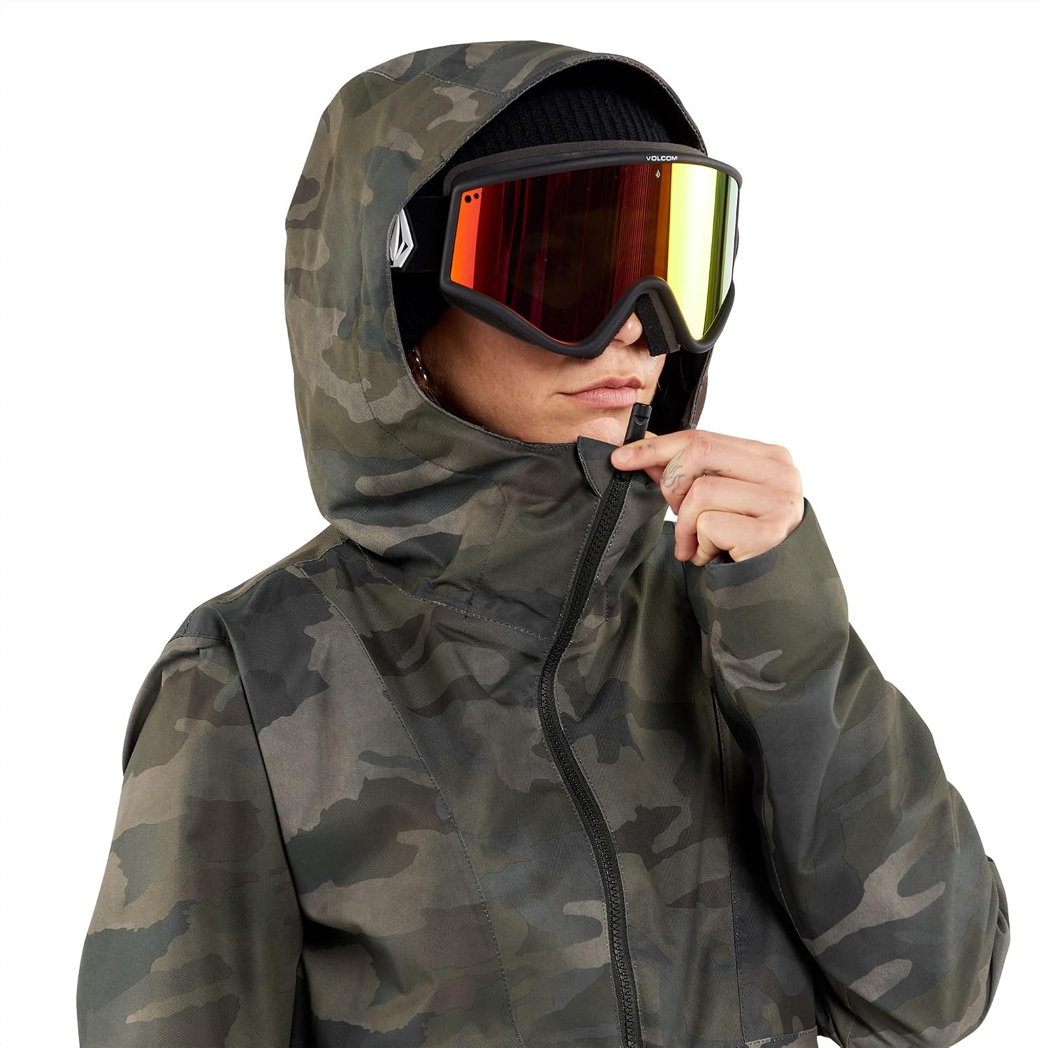 Volcom Women's Ashfield Anarok Snowboard Ski Jacket Cloudwash Camo S4
