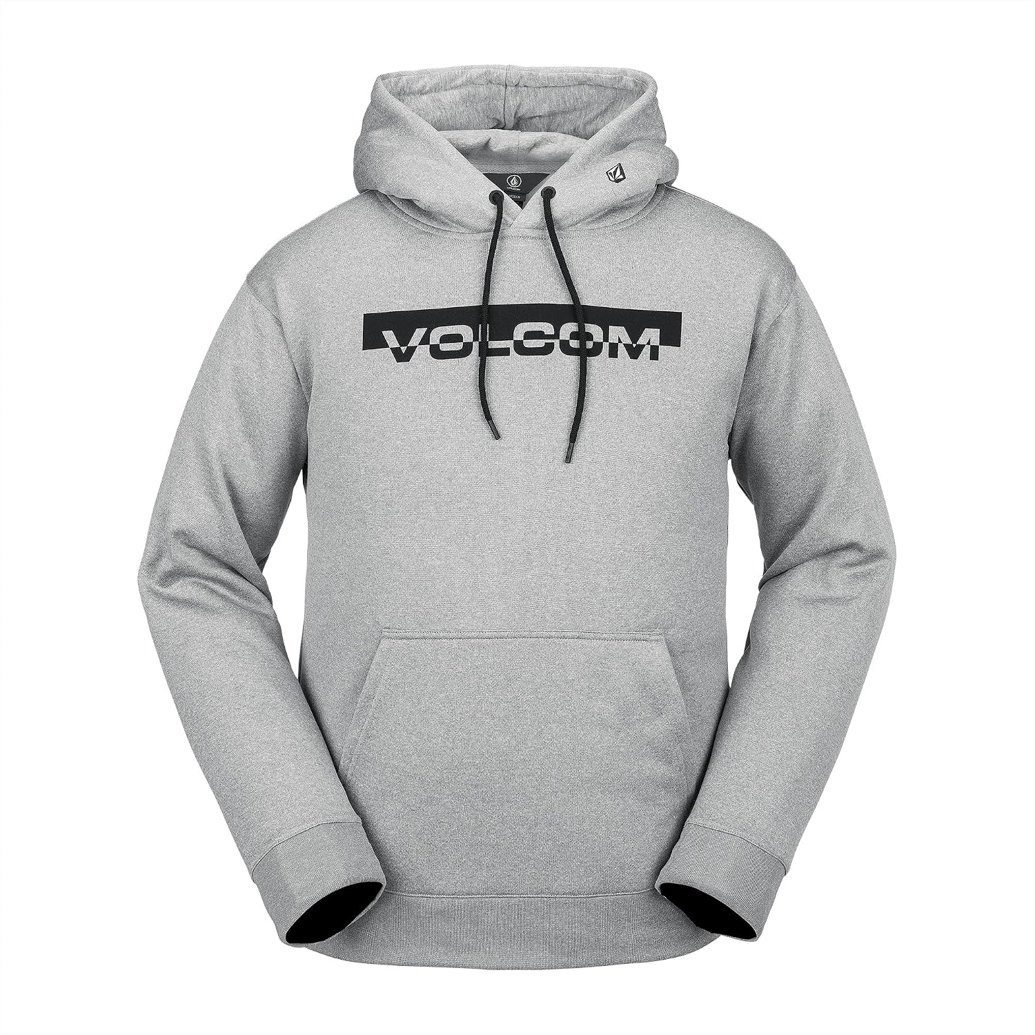 Volcom Men's Hydro Fleece Riding Hoodie – Water-repellent Sweatshirt With Storm Hood & Thumbholes Heather Grey S4