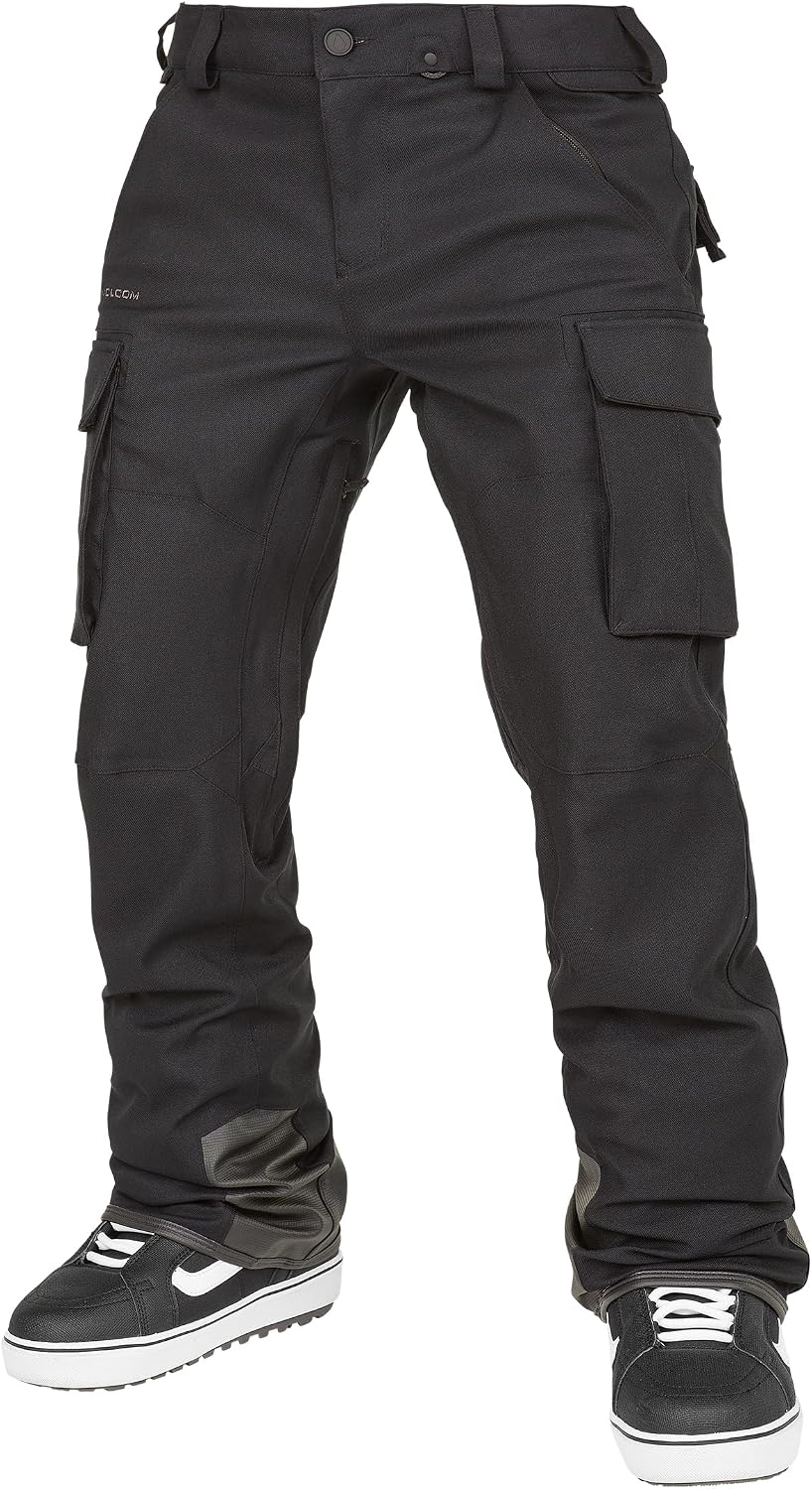 Volcom Men's Articulated Snow Pant, 15k Waterproof Ski Snowboard Pants, Sealed Seams Black S5