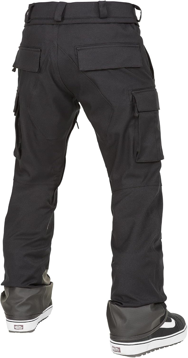 Volcom Men's Articulated Snow Pant, 15k Waterproof Ski Snowboard Pants, Sealed Seams Black S5