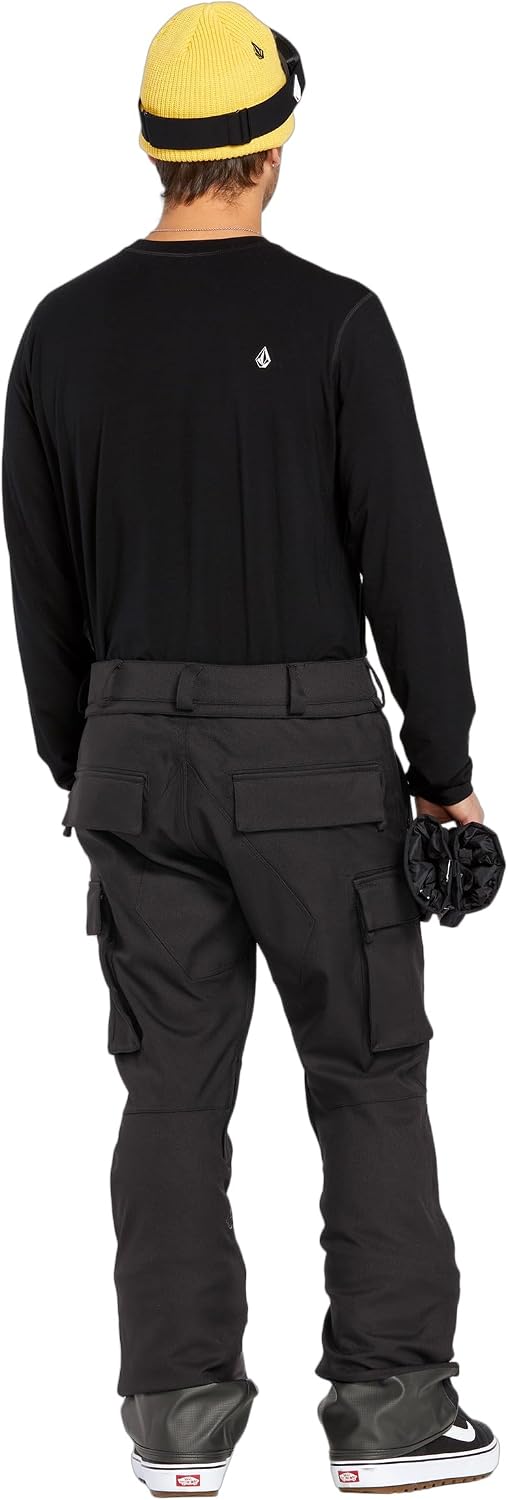 Volcom Men's Articulated Snow Pant, 15k Waterproof Ski Snowboard Pants, Sealed Seams Black S5