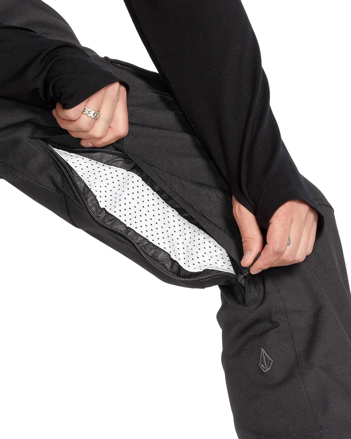 Volcom Men's Articulated Snow Pant, 15k Waterproof Ski Snowboard Pants, Sealed Seams Black S5