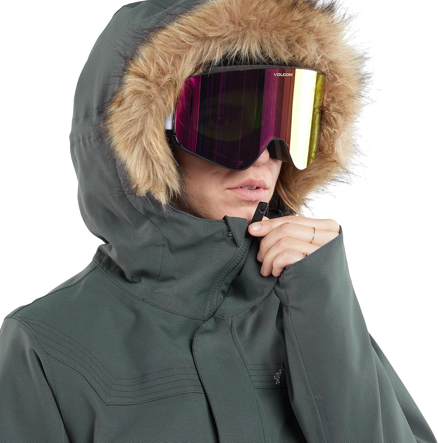 Volcom Women's Shadow Insulated Snowboard Ski Winter Hooded Jacket Eucalyptus S4