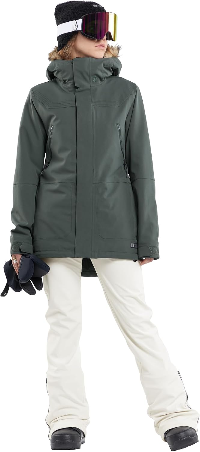 Volcom Women's Shadow Insulated Snowboard Ski Winter Hooded Jacket Eucalyptus S4