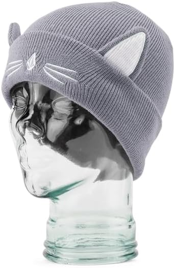 Volcom Girls' Snow Creature Rollover Beanie Lilac Ash S4