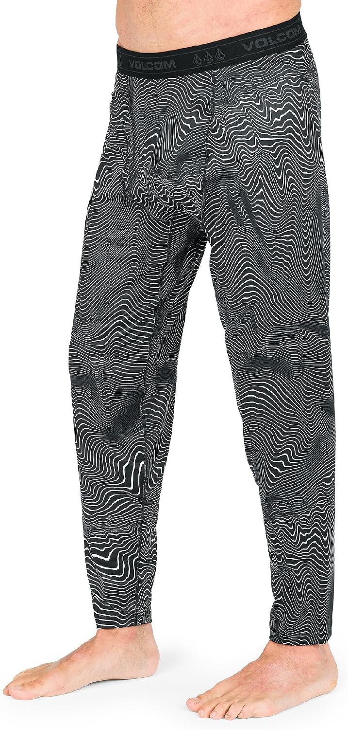 Volcom Men's V-Science Midweight Thermal Base Layer Pant Black Print