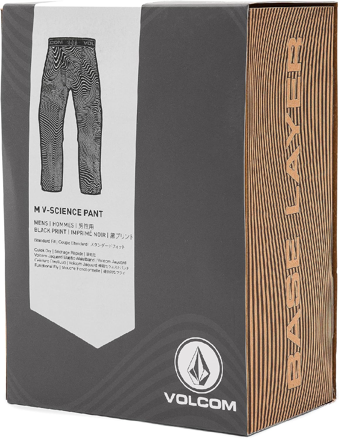 Volcom Men's V-Science Midweight Thermal Base Layer Pant Black Print