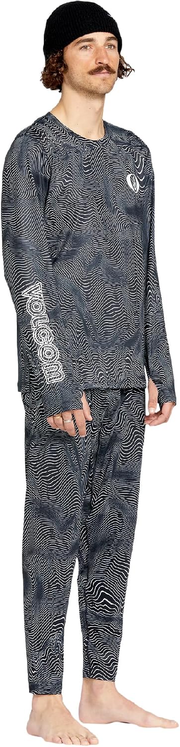 Volcom Men's V-Science Midweight Thermal Base Layer Pant Black Print