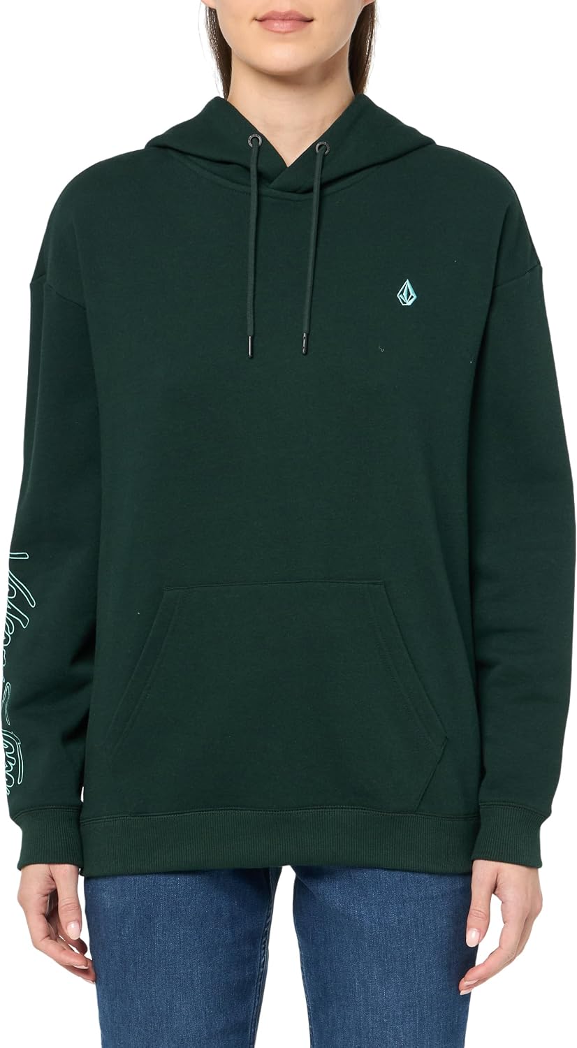Volcom Women's Essential Hooded Snowboard Riding Fleece Hoodie Scarab S5