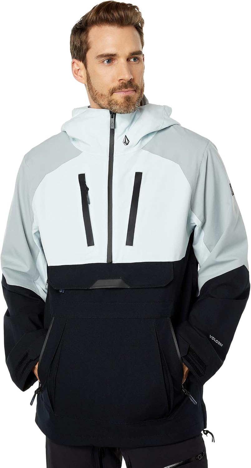 Volcom Men's Brighton Pullover Anarok Hooded Snowboard Jacket Sky