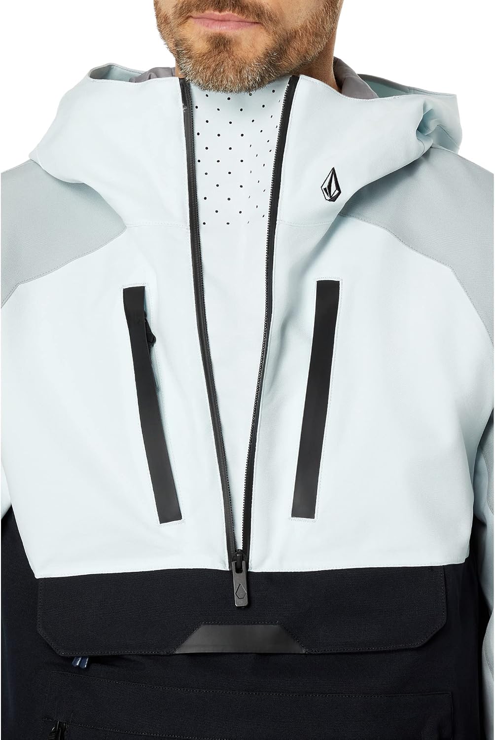 Volcom Men's Brighton Pullover Anarok Hooded Snowboard Jacket Sky