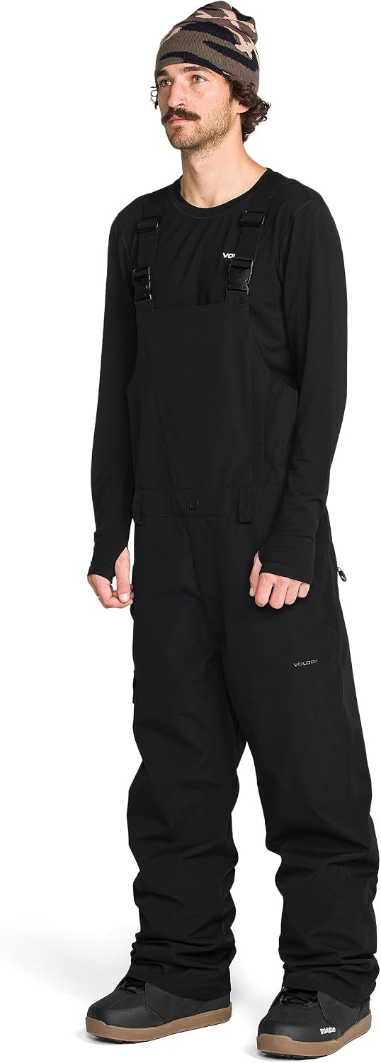 Volcom Men's V.co Sparta Bib Overall Snowboard Pant Black