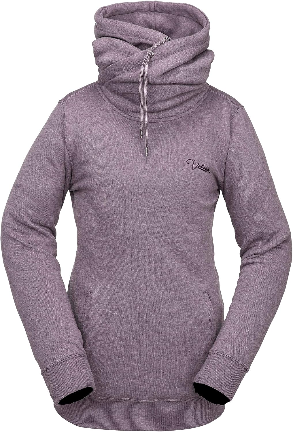 Volcom Women's Tower Hooded Fleece Sweatshirt Dusty Lavender S5