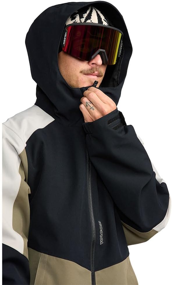 Volcom Men's Brighton Hooded Snowboard Ski Winter Jacket Military