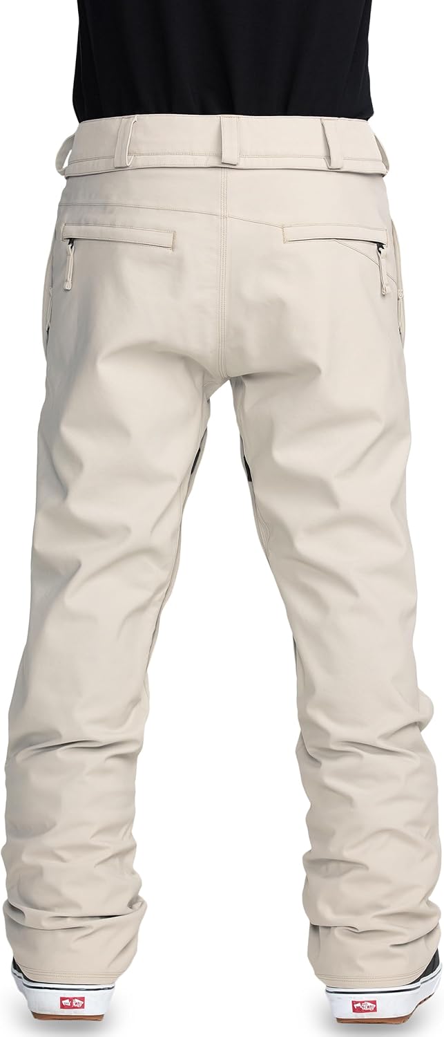 Volcom Men's Freakin Snow Chino Pants – 15k Waterproof Breathable Snowboard Pants With Zip Tech Stone